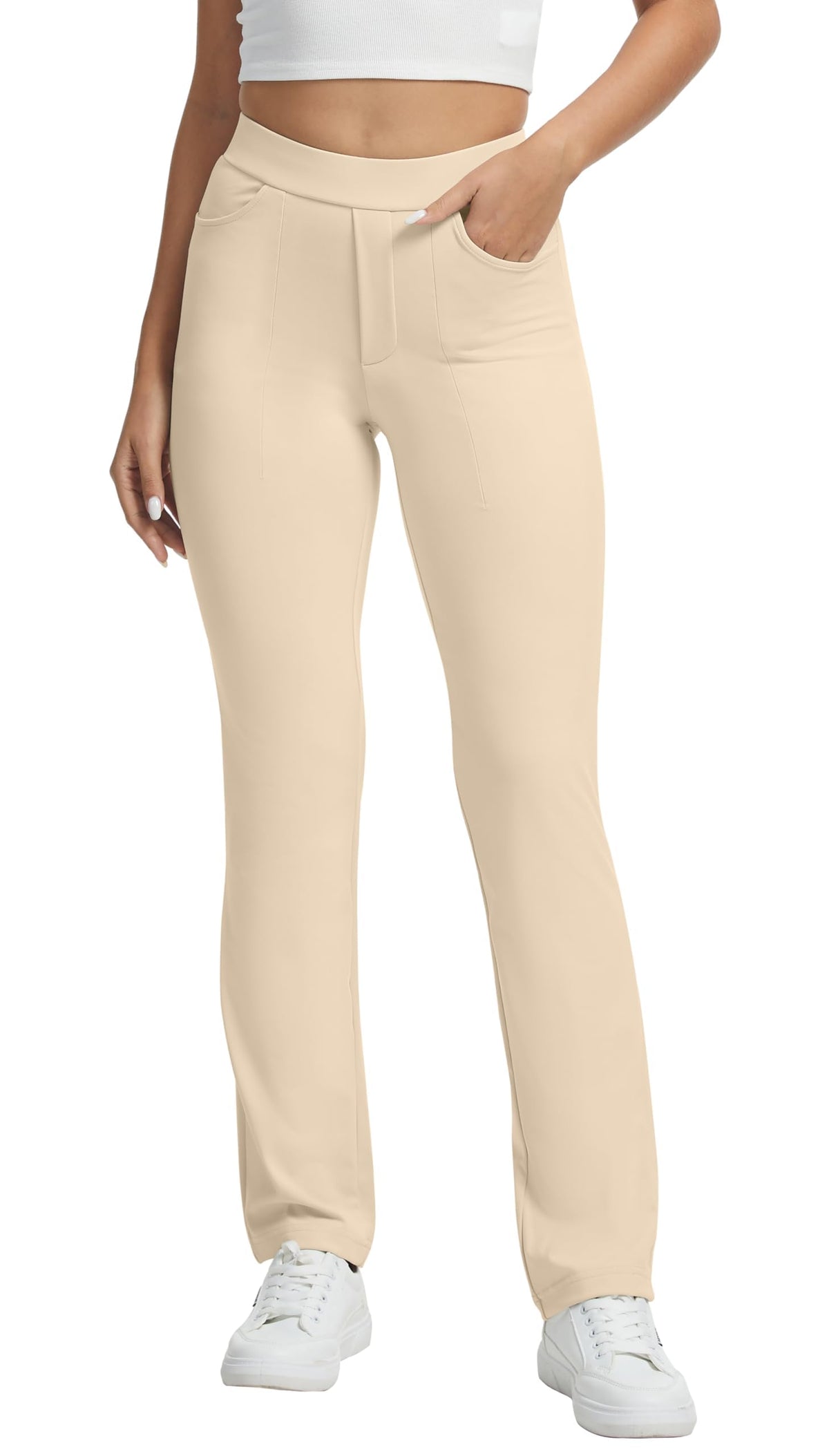 Vimpep Straight-Leg Yoga Dress Pants For Women Pull On - Style 102