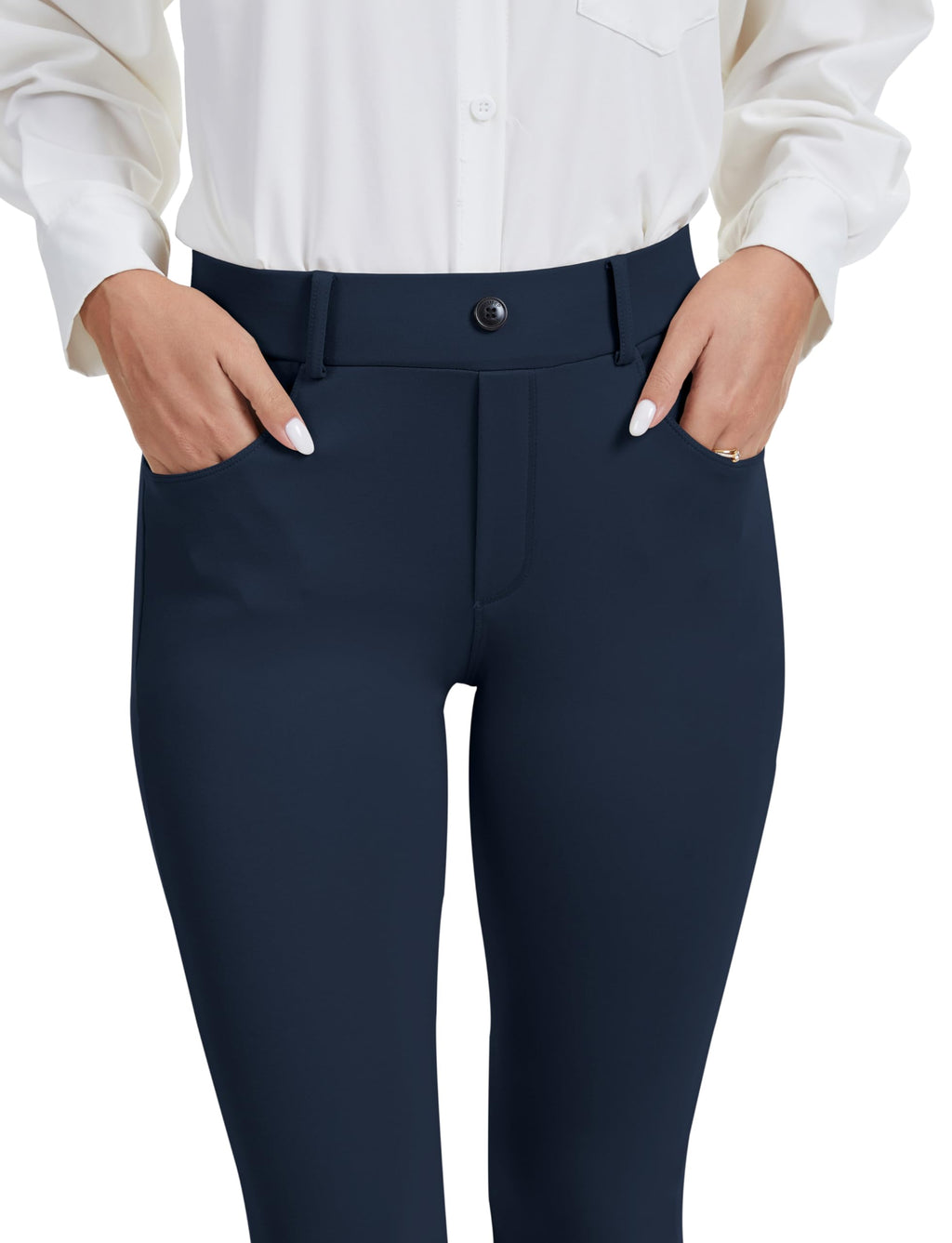 Vimpep Straight-Leg Yoga Dress Work Pants Women Pull On - Style 10