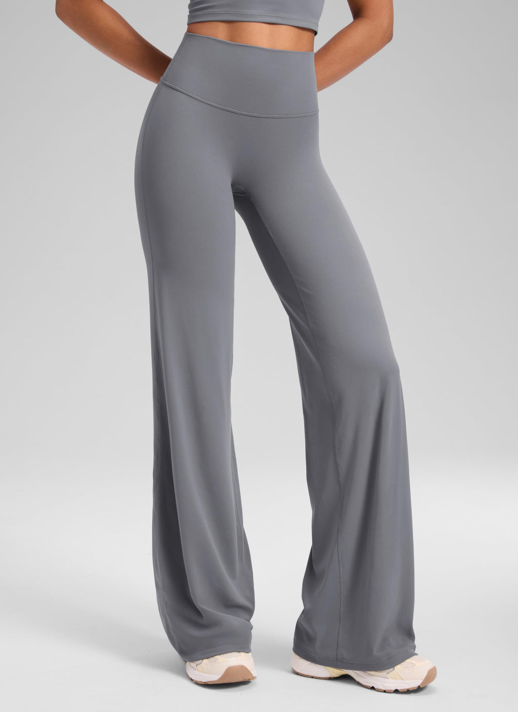 Women's Crz Yoga Softretch Wide-Leg Pants 28" Solar Grey Medium
