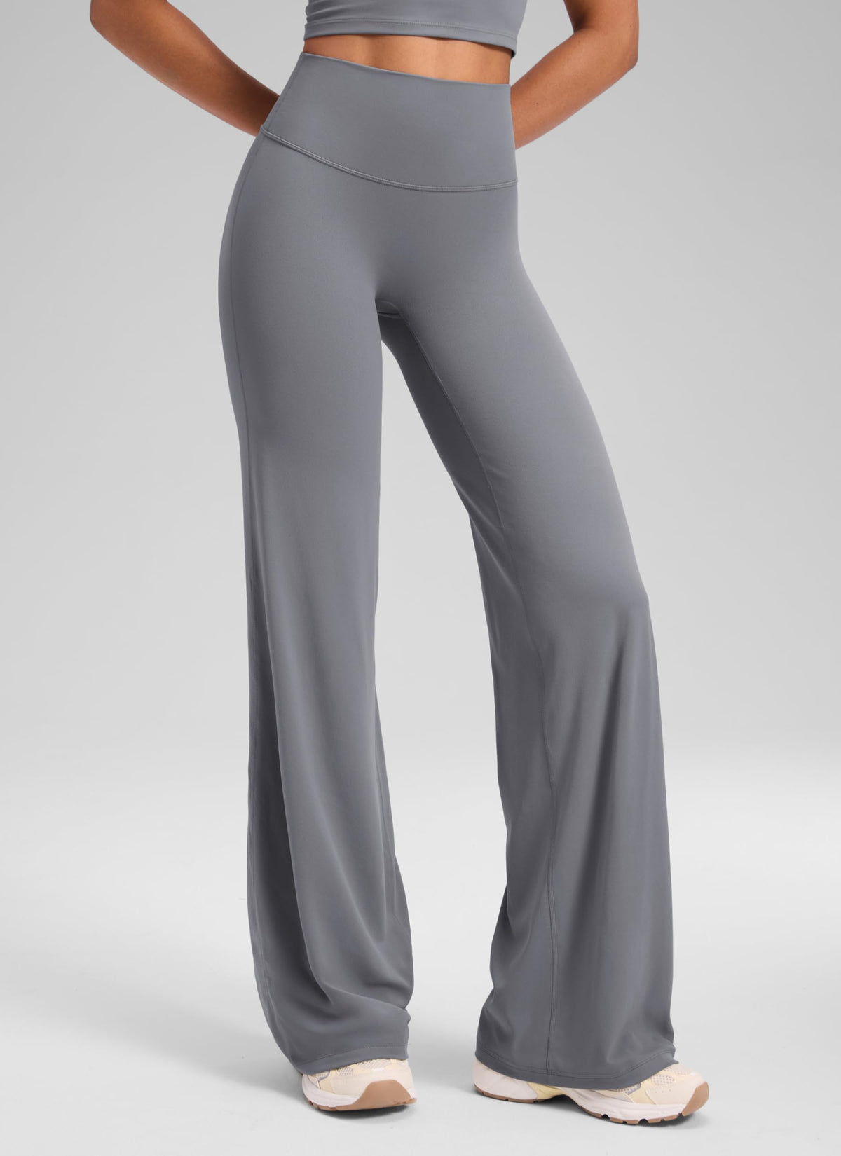 Women's Crz Yoga Softretch Wide-Leg Pants 28" Solar Grey Medium