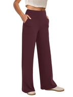 Women's Copyleaf Wide-Leg Pants Woman High-Waist Casual - Style 5