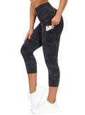 The Gym People Women's Thick High-Waist Capris Yoga - Z-capris Camo