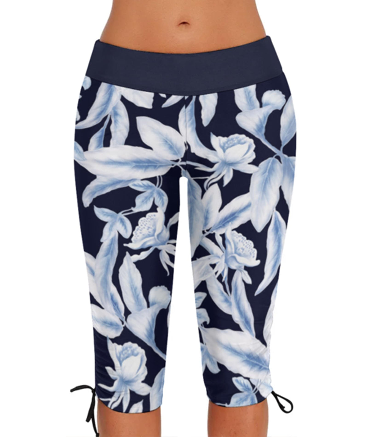 Urchics Women's Plus-Size Rash Guard Capris Long Swim - Style 11