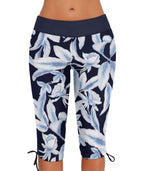 Urchics Women's Plus-Size Rash Guard Capris Long Swim - Style 13
