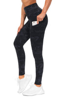 The Gym People Women's Thick High-Waist Yoga Pants Workout - Blue/Dark