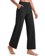G4free Yoga Pants For Women Ankle Length Stretch With Pockets Black L