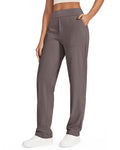 G4free Women's Dress Pants High-Waisted Travel Taupe Xs Extra Tall