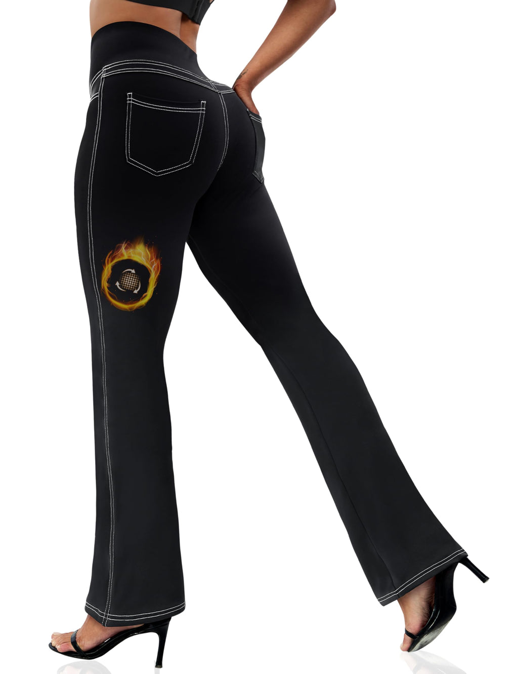 Vooveeya Women's Bootcut Leggings Bootleg Yoga Pants - Style 229