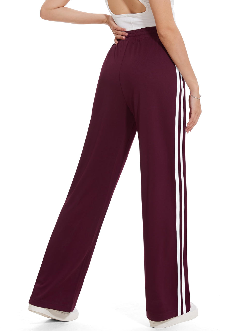 Women's Tapata Extra Tall Woman 36" Inseam Stripes Sweat Pant - Size Small