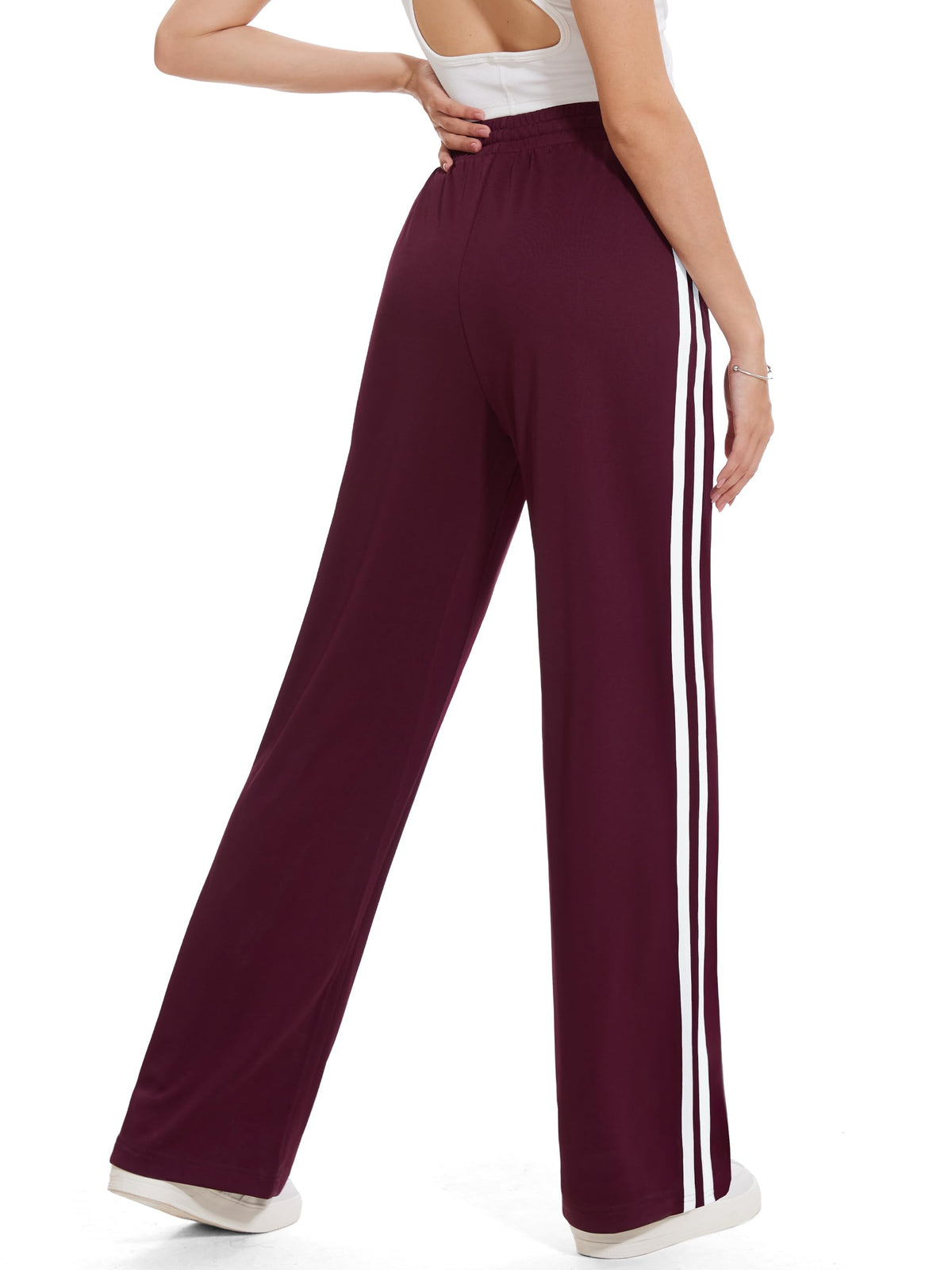 Tapata Women's 28" Inseam Petite Track Pants Loose Straight-Leg