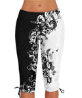 Urchics Womens Plus Size Rash Guard Capris Long Swim Shorts Swimming Pants