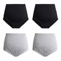 Mama Cotton Women's’s Over The Bump Maternity High Waist Full Coverage Pregnancy Adjustable Waistband (multicolor B 4 Pack, Size-4xl) Panties