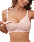 Women's As Fairy Wireless Jelly Support Pink Xl Nursing Bra