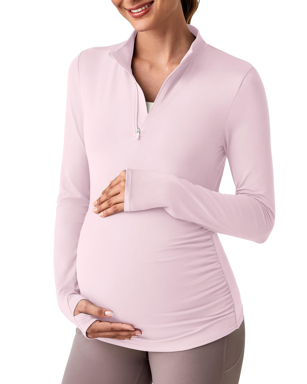 Women's Rash Guard Swimsuit G4free Maternity Top Long-Sleeve Active