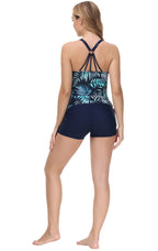 Women's Maacie Maternity Athletic Tankini Swimsuits With - Navy Floral