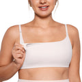 Inlyric Women's's Inbarely Soft Unlined Bralettes for Breastfeeding Unpadded Comfy Sleep Seamless Snow White X-large Nursing Bra