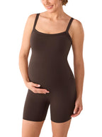 Women's Swimsuit Momanda Maternity Bodysuit Shorts 5.5" Clay Brown