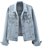 Kedera Denim Jacket For Women Ripped Classic Trucker Jackets Basic Button Down Fitted Jean - Wash Blue