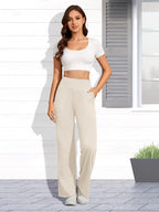 Fireswan Yoga Pants Women High-Waist Wide-Leg With Pockets - Size XX-Large