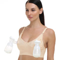 Women's Gxxge Support Pumping Hands Free All in One Comfortable Breast No Pad Pumps Nude Medium Nursing Bra