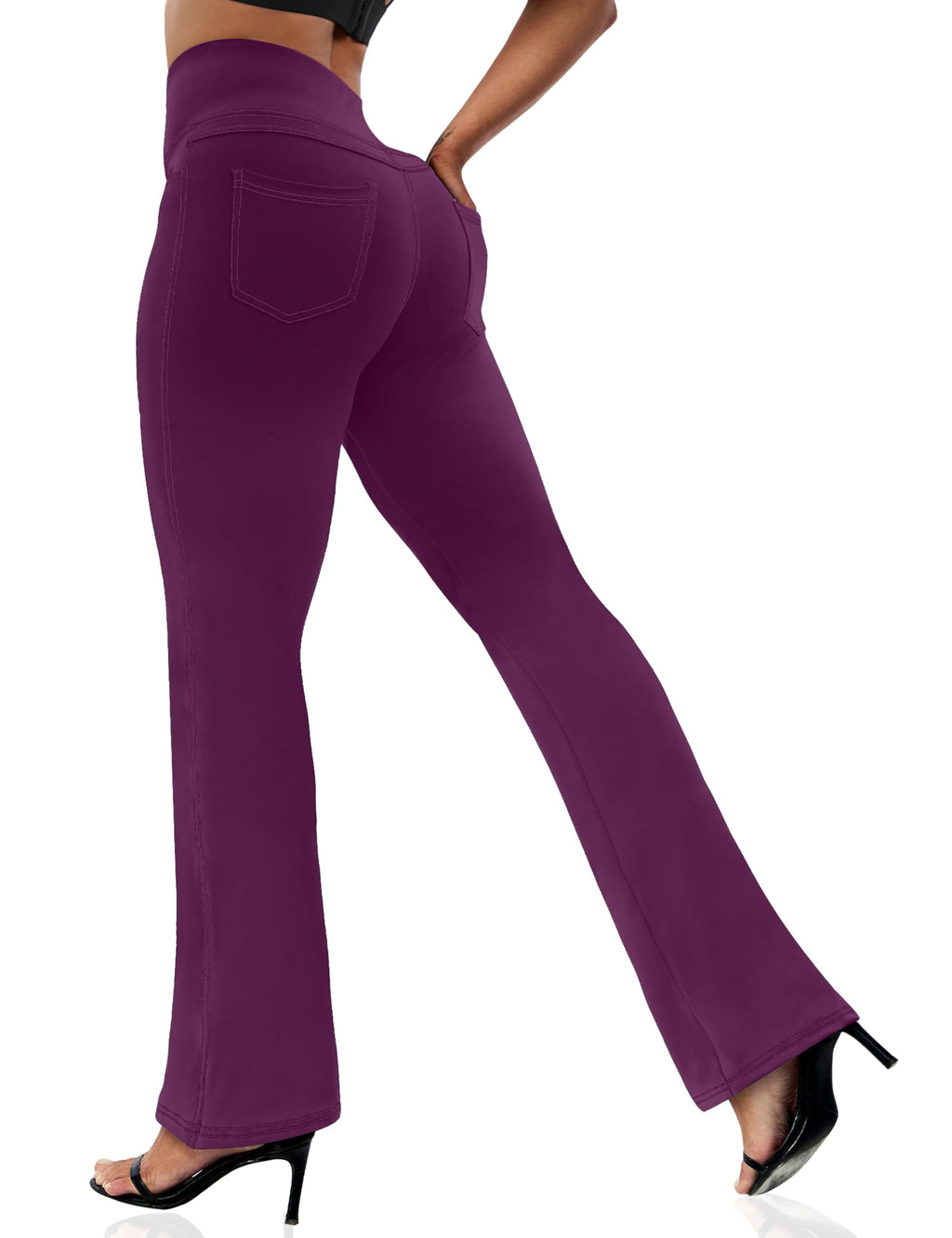 Vooveeya Women's Bootcut Leggings Bootleg Yoga Pants Flare - Style 4
