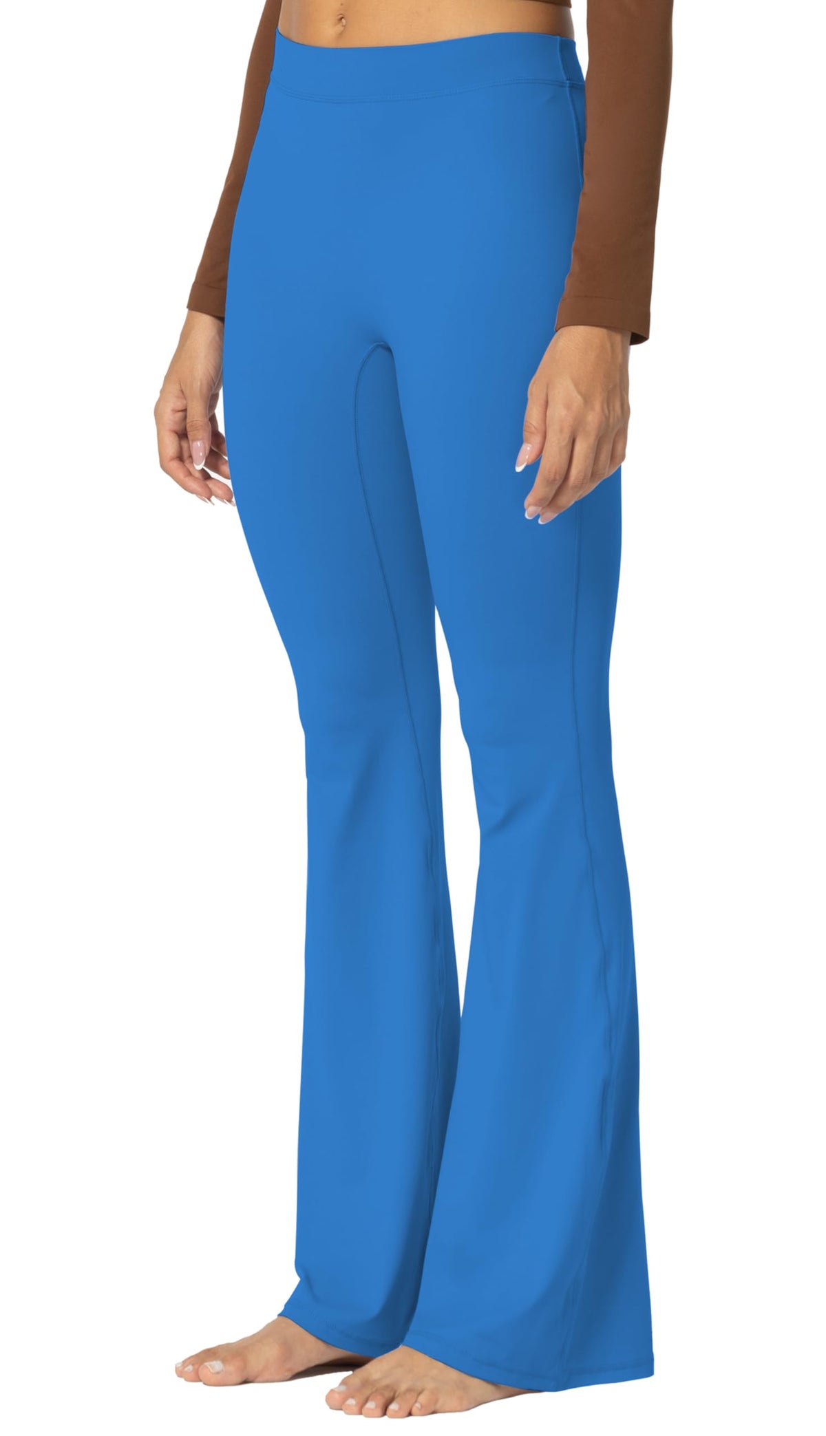 Sunzel Sunzfly Flare Leggings For Women No Front Seam - French Blue