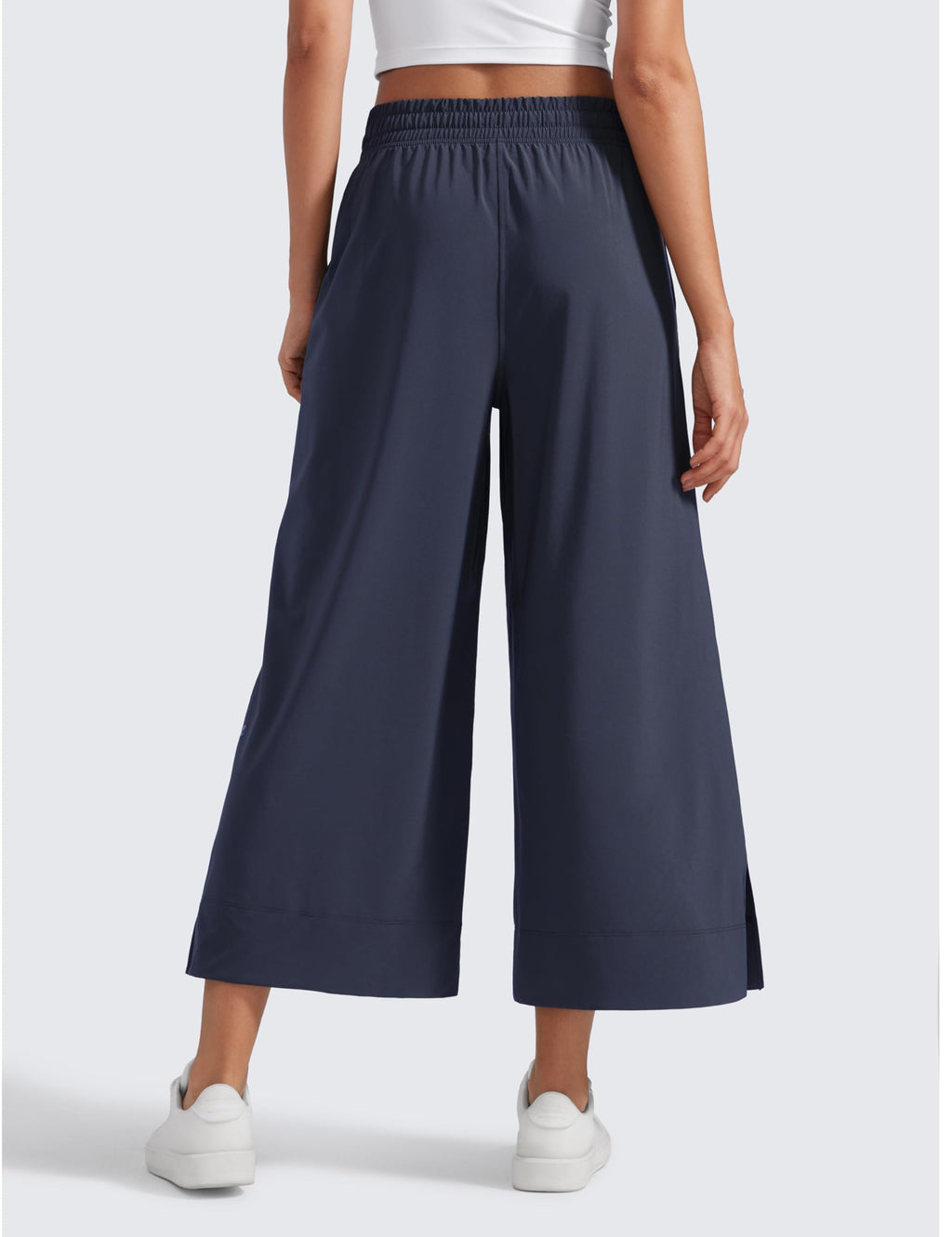 Women's Crz Yoga Lightweight Wide-Leg Crop Pants 25" Navy Xx-small