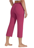 Willit Women's Yoga Capris Pants High-Waist Leggings Crop - Size XX-Large