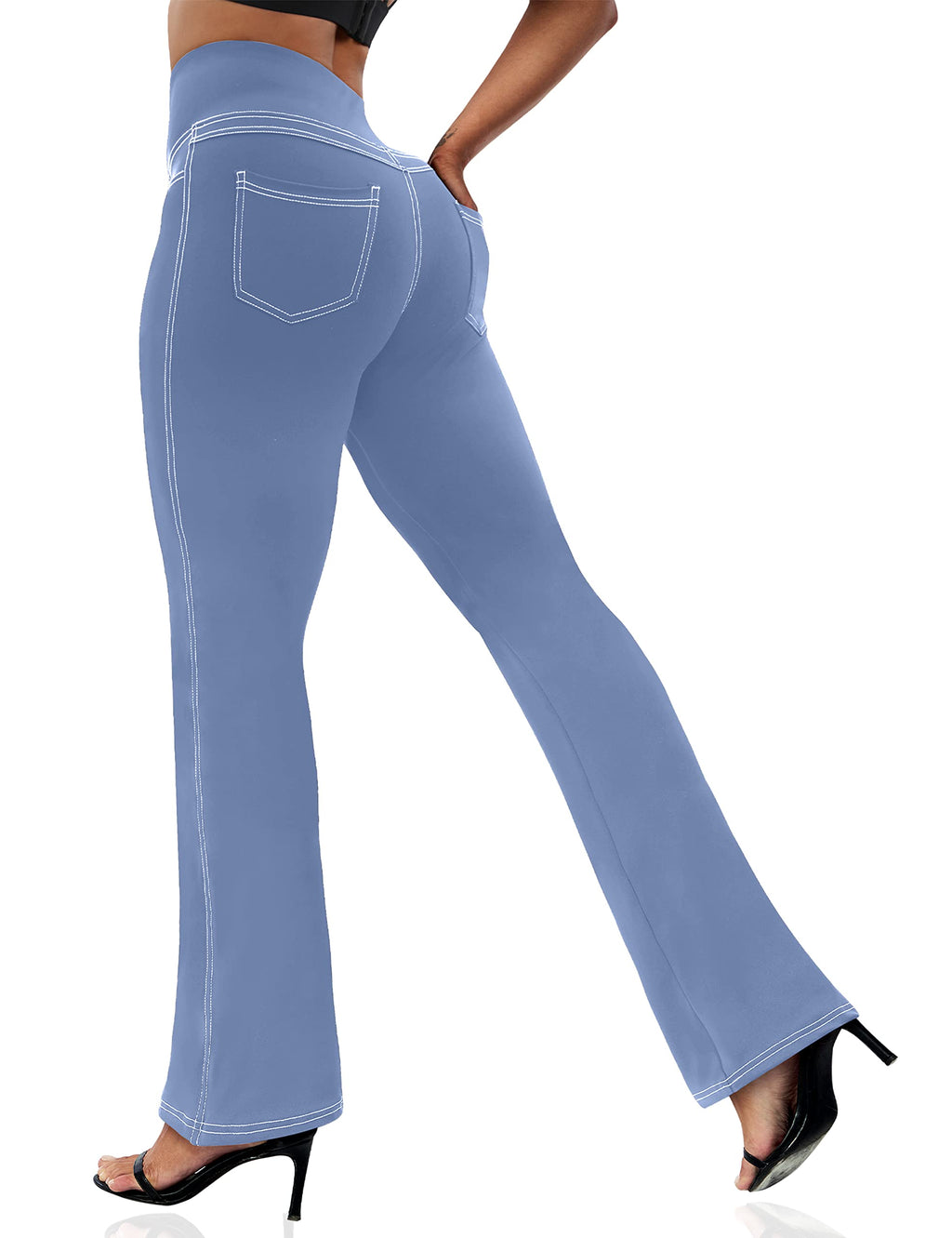 Vooveeya Women's Bootcut Leggings Bootleg Yoga Pants - Style 190