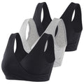 Topwhere Women's's Tank Sleep Lace for Nursing and Maternity (black+black+grey, M) Bra