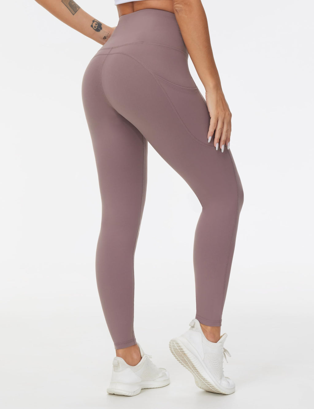 The Gym People Women's Thick High-Waist Yoga Pants - Brown Purple
