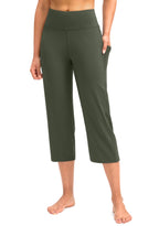 Capri Pants For Women High-Waist Workout Yoga With Pockets - Size Large