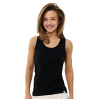 100% Merino Wool Tank Top Women - Active Sleeveless Undershirt Base Layer (X-Small, B: Black)