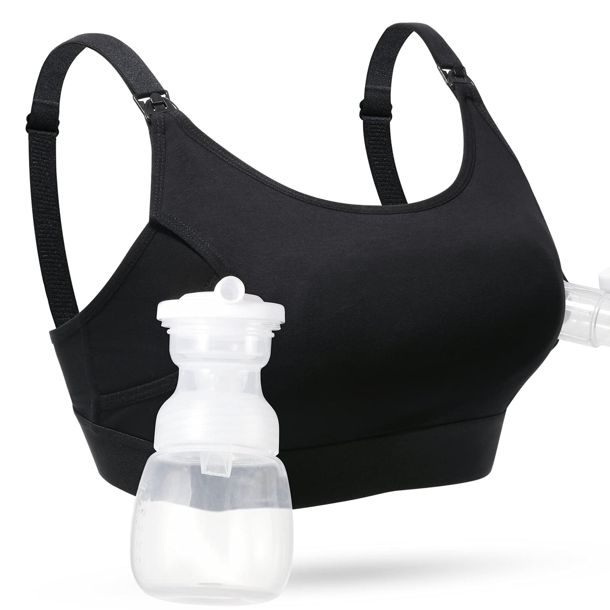 Women's Hands Free Pumping Momcozy Adjustable Breast-pumps Holding and Suitable for Breast Pump by Lansinoh, Etc Nursing Bra