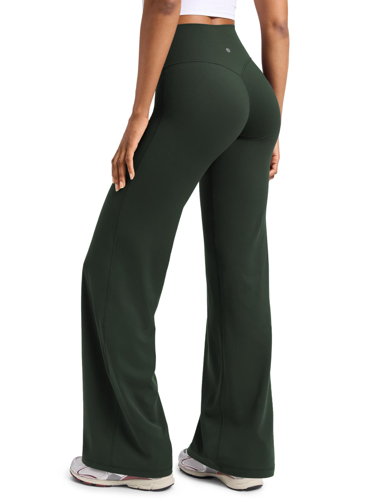 Women's Crz Yoga Softretch Wide-Leg Pants 28" Legend Green Medium