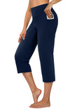 Dlooda Capri Pants For Women High-Waist Cropped Yoga With - Style 4