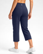 Santiny Capri Pants For Women With Pockets Yoga Capris Leggings (navy