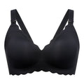 Women's Momcozy for Breastfeeding, Seamless Pregnancy Wireless Classic Jelly Strip Support Black Nursing Bra