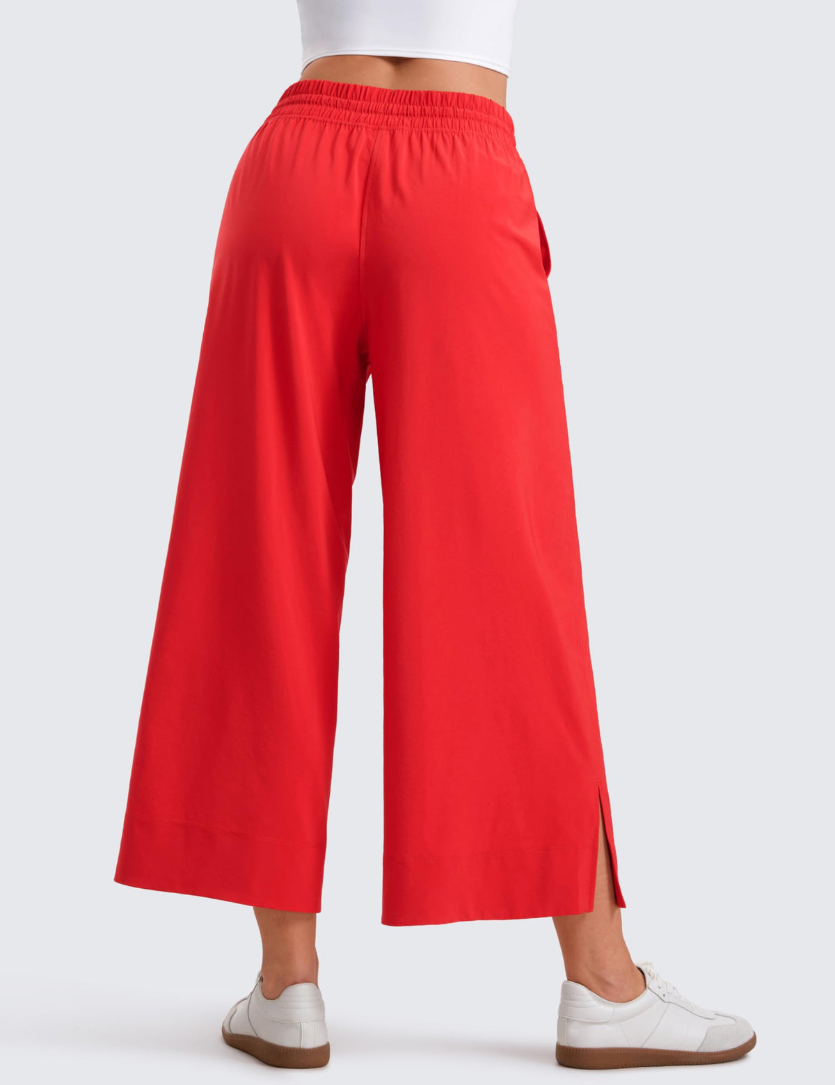 Women's Crz Yoga Lightweight Wide-Leg Crop Pants 25" Deep Red Small