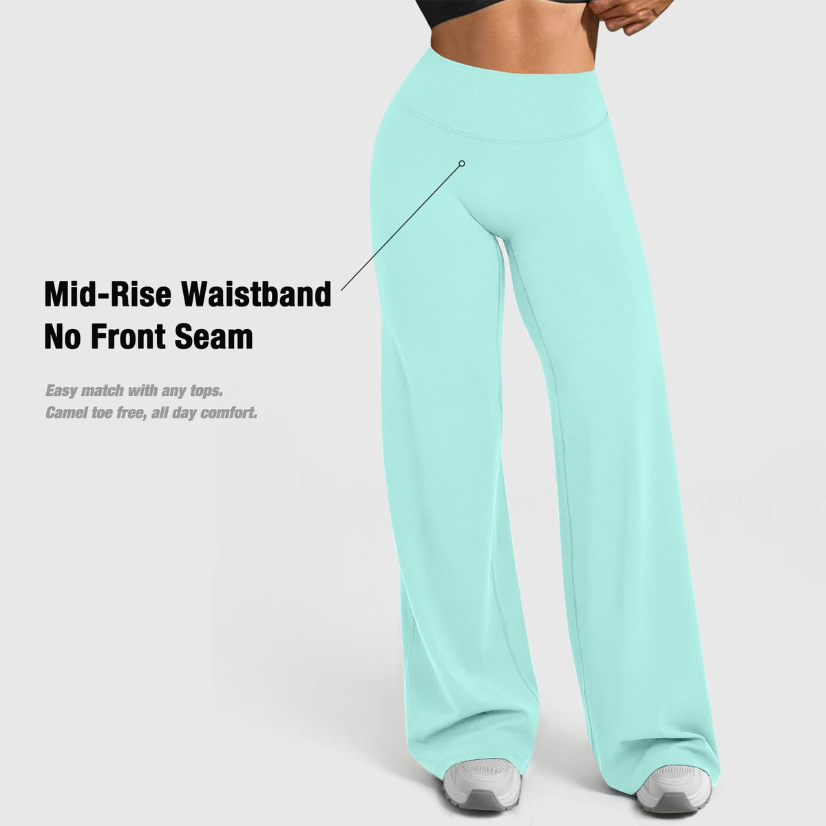 Jgs1996 Wide-Leg Yoga Pants Bottoms Straight-Leggings For - Style 34