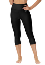 High-Waist Swim Pants For Women Waisted Capris UPF 50+ Quick Dry