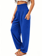 Qianxizhan Women's Harem Pants High-Waist Yoga Boho - Style 54