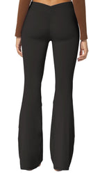 Sunzel Sunzfly Flare Leggings For Women No Front Seam - Seal Brown