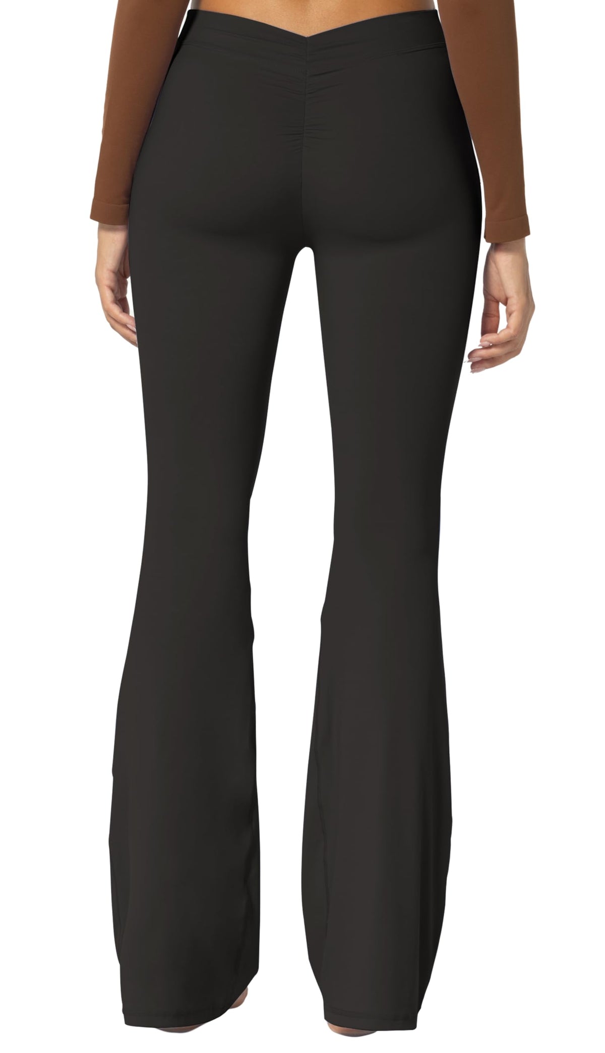 Sunzel Sunzfly Flare Leggings For Women No Front Seam - Seal Brown