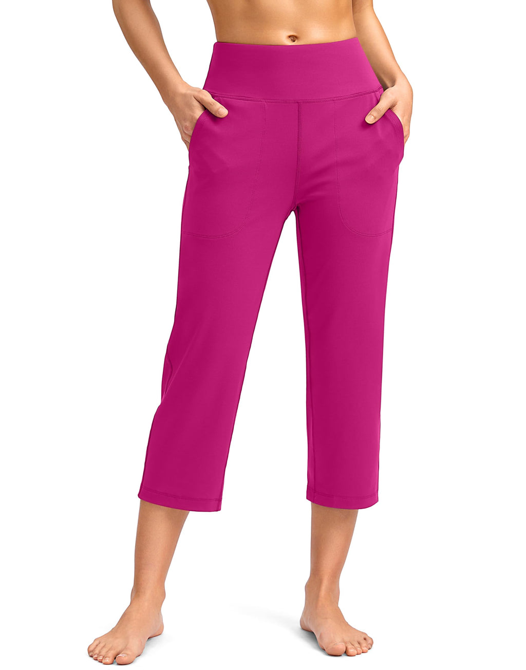 Santiny Capri Pants For Women With Pockets Yoga Capris - Size 3X-Large