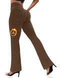 Vooveeya Women's Bootcut Leggings Bootleg Yoga - Fleece Lined-dark