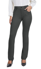 Vimpep Straight-Leg Yoga Dress Work Pants Women Pull On - Style 14