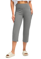 G Gradual Capri Pants For Women High-Waist Workout Yoga - Light Grey