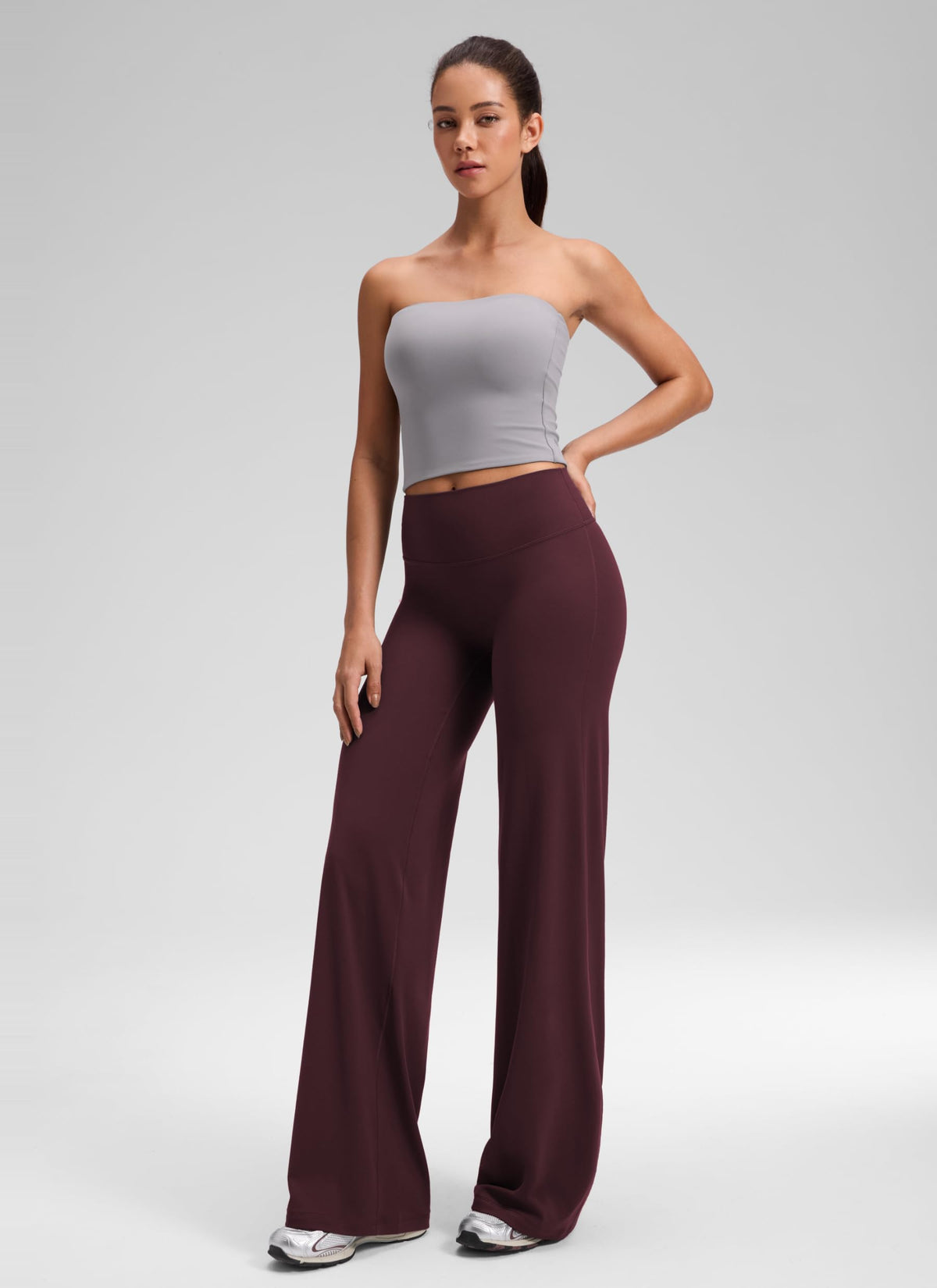 Women's Crz Yoga Softretch Wide-Leg Pants 30" Ripe Plum Medium