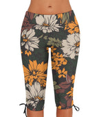 Urchics Womens Plus Size Rash Guard Capris Long Swim Shorts Swimming Pants